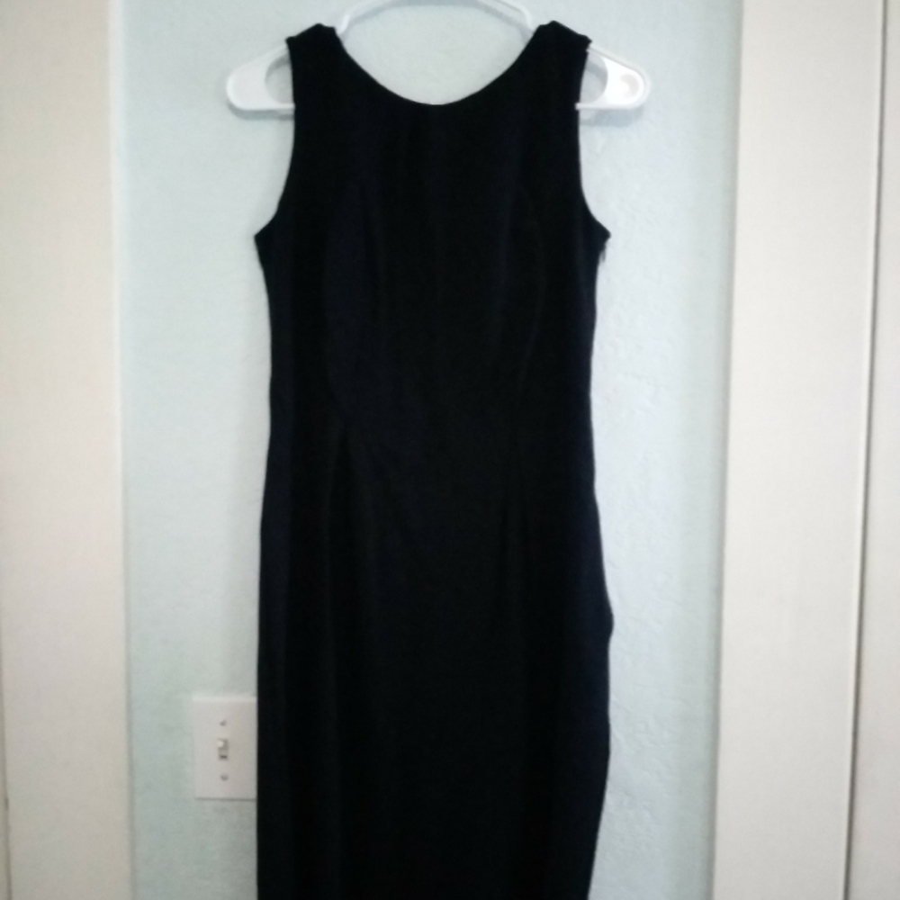 Jil Sander Black Sleeveless Sheath Dress